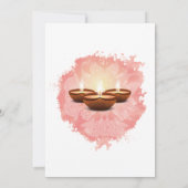 Modern Waterverf Diwali Festival Kaart (Achterkant)