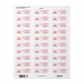 Modern Waterverf Donut adreslabel Etiket (Full Sheet)