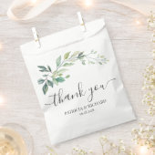 Modern Waterverf Eucalyptusbladeren Groene Beplant Bedankzakje (Geknipt)