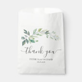 Modern Waterverf Eucalyptusbladeren Groene Beplant Bedankzakje (Voorkant)