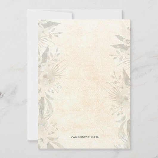 modern waterverf floral Vrijgezellenfeest Invite Kaart (Achterkant)