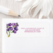 MODERN WATERVERF FLOWER Retouradreslabel Etiket (Insitu)