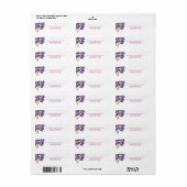 MODERN WATERVERF FLOWER Retouradreslabel Etiket (Full Sheet)