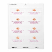 MODERN WATERVERF FLOWER Retouradreslabel Etiket (Full Sheet)
