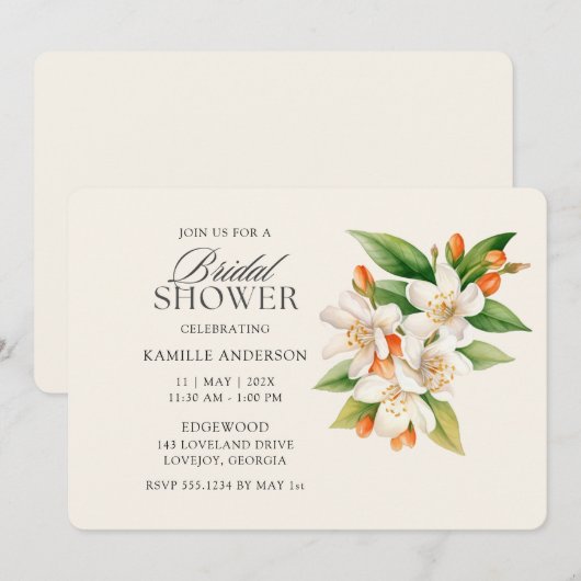 Modern Waterverf Flowers Vrijgezellenfeest Kaart (Voorkant / Achterkant)