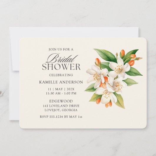 Modern Waterverf Flowers Vrijgezellenfeest Kaart (Voorkant)