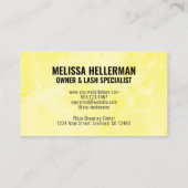 Modern Waterverf geel monogram Visitekaartje (Achterkant)