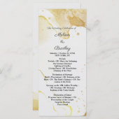 Modern Waterverf Gold-programma Programmakaart (Voorkant / Achterkant)