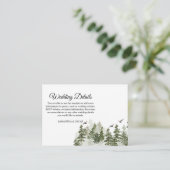 modern Waterverf groen bos met sneeuw Informatiekaartje (Staand voorkant)