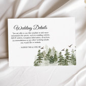 modern Waterverf groen bos met sneeuw Informatiekaartje