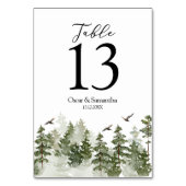 modern Waterverf groen bos met sneeuw Kaart (Voorkant)