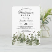 modern Waterverf groen bos met sneeuw Kaart (Staand voorkant)