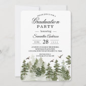 modern Waterverf groen bos met sneeuw Kaart (Voorkant)