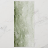 modern Waterverf groen bos met sneeuw Menu (Achterkant)