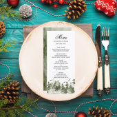 modern Waterverf groen bos met sneeuw Menu