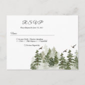 modern Waterverf groen bos met sneeuw Uitnodiging Briefkaart (Voorkant)