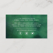 Modern Waterverf groen & goudfolie Visitekaartje (Achterkant)