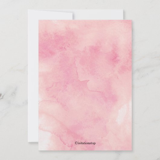 Modern Waterverf Keuken Bruids Douche Uitnodiging (Achterkant)