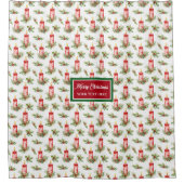 Modern waterverf klassieke kerstgordijn cadeau douchegordijn (Voorkant)