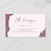 Modern waterverf koperen roos goudhaar visitekaartje (Achterkant)