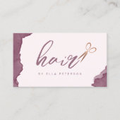 Modern waterverf koperen roos goudhaar visitekaartje (Voorkant)