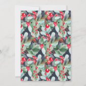 Modern waterverf krans script oudejaarsavond kaart (Achterkant)