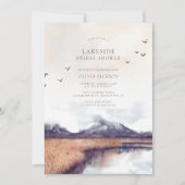 Modern Waterverf Lake Vrijgezellenfeest Kaart (Voorkant)