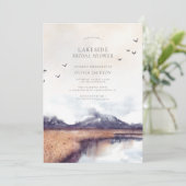 Modern Waterverf Lake Vrijgezellenfeest Kaart (Staand voorkant)