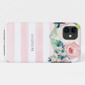MODERN-Waterverf: Latijnse brede strips met Rozen Case-Mate iPhone Case (Achterkant (horizontaal))