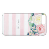 MODERN-Waterverf: Latijnse brede strips met Rozen Case-Mate iPhone Case (Achterkant (Horizontaal))
