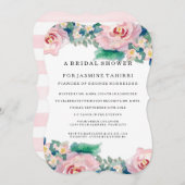 MODERN-Waterverf: Latijnse brede strips met Rozen Kaart (Voorkant / Achterkant)