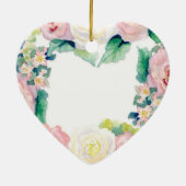 MODERN-Waterverf: Latijnse brede strips met Rozen Keramisch Ornament (Achterkant)