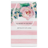 MODERN-Waterverf: Latijnse brede strips met Rozen Klein Cadeauzakje (Achterkant)