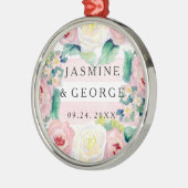 MODERN-Waterverf: Latijnse brede strips met Rozen Metalen Ornament (Links)