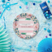 MODERN-Waterverf: Latijnse brede strips met Rozen Papieren Bordje (Feest)