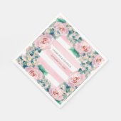 MODERN-Waterverf: Latijnse brede strips met Rozen Servetten (Hoek)