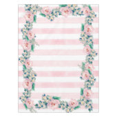 MODERN-Waterverf: Latijnse brede strips met Rozen Tafelkleed (Voorkant)