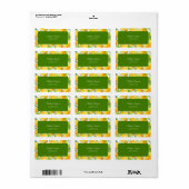 Modern Waterverf Lemon Garden geel Etiket (Full Sheet)