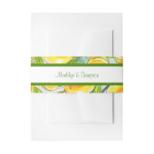 Modern Waterverf Lemon Garden geel Uitnodigingen Wikkel (Voorkant Voorbeeld)