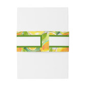 Modern Waterverf Lemon Garden geel Uitnodigingen Wikkel (Achterkant Voorbeeld)