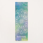 Modern Waterverf Mandala Persoonlijke Yoga Mat (Voorkant)