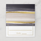 Modern Waterverf minimalistisch marinegoud Plaatskaartje (Buitenkant ongevouwen)