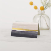 Modern Waterverf minimalistisch marinegoud Plaatskaartje (Achterkant)