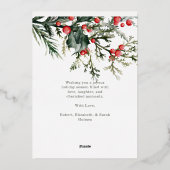 Modern Waterverf Mistletoe Christmas Gold Folie Feestdagenkaart (Achterkant)