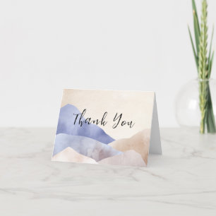 Modern Waterverf Mountain Baby shower Bedankkaart