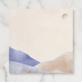 Modern Waterverf Mountain Baby shower dank u Bedankjes Labels (Achterkant)