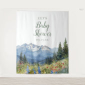 Modern Waterverf Mountain Baby shower Photo Prop Wandkleed (Voorkant)