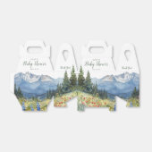 Modern Waterverf Mountain Wildflower Baby shower Bedankdoosjes (Uitgevouwen)