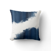 Modern Waterverf Navy Blue Pattern