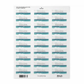 Modern Waterverf Ocean Beach Retouradres Etiket (Full Sheet)